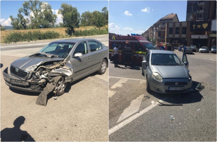 Accident între două mașini în Dej. Un șofer a ajuns la spital